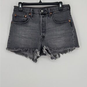 Levi 501 Women's Black Denim Shorts